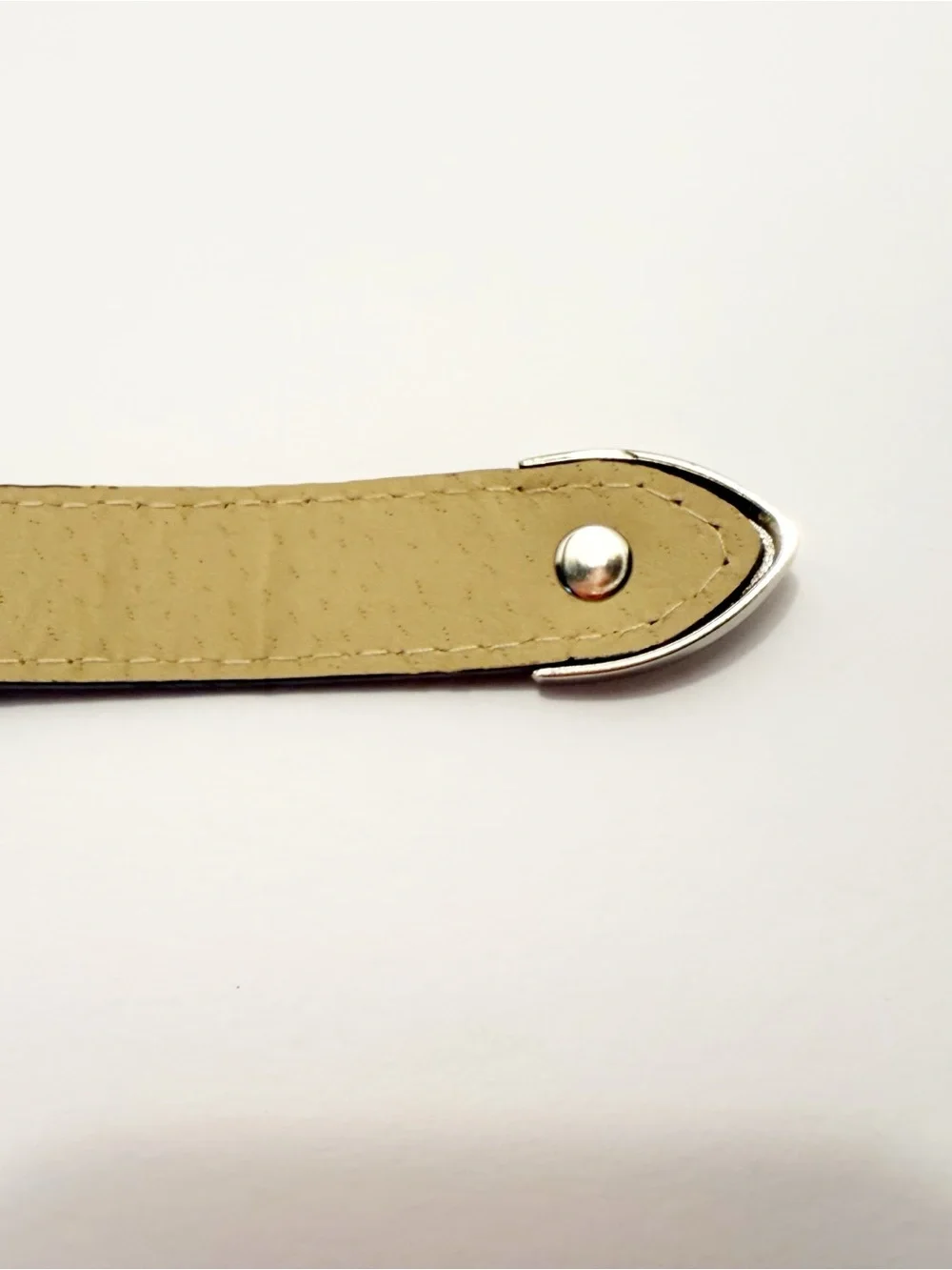 Steve Madden Black Slim Leather Belt with Silver Buckle